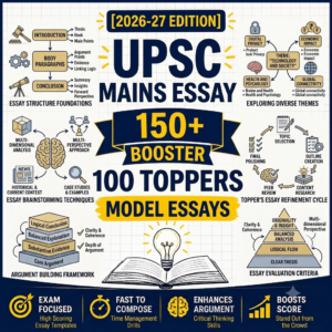 UPSC Mains Essay 150+ Booster: 100 Toppers Model Essays [2026-27 Edition] 